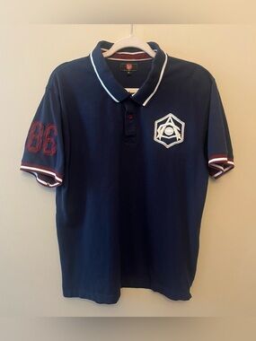 Vintage Arsenal Football Club Retro Pique Polo Men's Size XL A-Cannon Crest 86